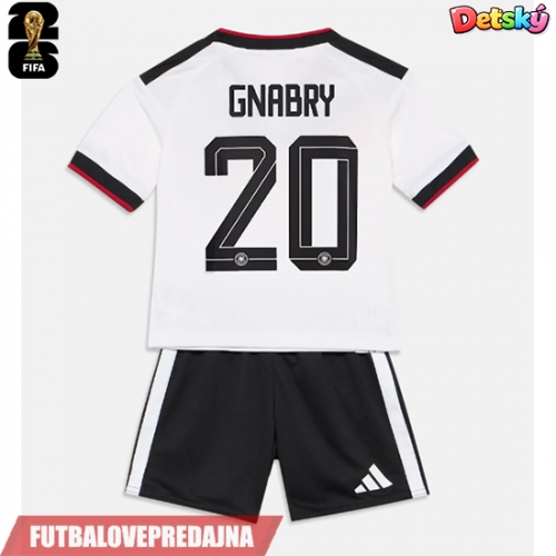 Lacne Dětský Futbalové dres Nemecko Serge Gnabry #20 MS 2026 Krátky Rukáv - Domáci (+ trenírky)
